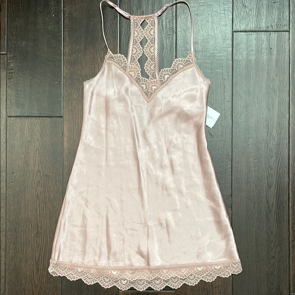 Blush Lace Trim Chemise